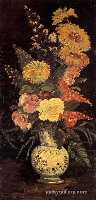 Vase with Asters and Phlox, Van Gogh painting